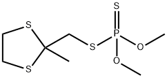 Phosphorodithioic acid,O,O-dimethyl S-[(2-methyl-1,3-dithiolan-2-yl)methyl] ester Struktur