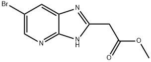 Methyl 2-(6-bromo-1H-imidazo[4,5-b]pyridin-2-yl)acetate 结构式