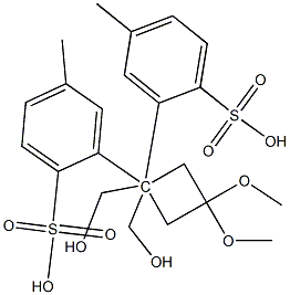 (1-HYDROXYMETHYL-3,3-DIMETHOXYCYCLOBUTYL)METHANOL BISP-TOLUENESULFONATE, 1023815-74-8, 结构式
