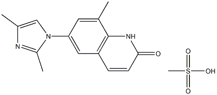 6-(2,4-dimethylimidazol-1-yl)-8-methyl-1H-quinolin-2-one: methanesulfonic acid Structure