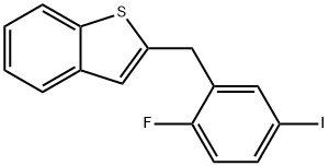 2-[(5-bromo-2-fluorophenyl)Methyl]-Benzo[b]thiophene 化学構造式