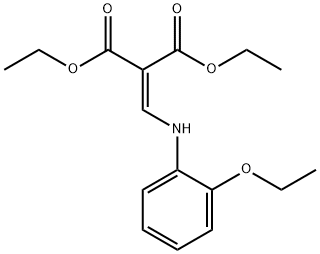 diethyl {[(2-ethoxyphenyl)amino]methylidene}propanedioate 化学構造式