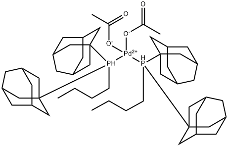 Bis(Butyldi-1-adamantylphosphine) Palladium diacetate Struktur