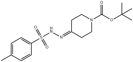 tert-butyl 4-(2-tosylhydrazono)piperidine-1-carboxylate Structure