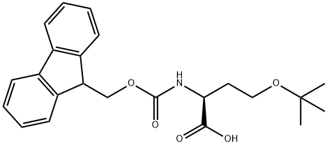 O-(1,1-dimethylethyl)-N-[(9H-fluoren-9-ylmethoxy)carbonyl]-L-Homoserine Struktur