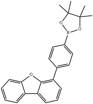 4-[4-(4,4,5,5-四甲基-1,3,2-二氧杂硼烷-2-基)苯基]二苯[B,D]并呋喃, 1056113-44-0, 结构式