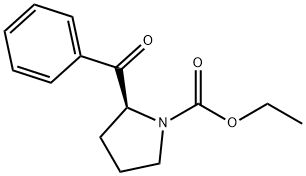 1-Pyrrolidinecarboxylic acid, 2-benzoyl-, ethyl ester, (S)- Structure