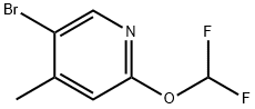 5-bromo-2-(difluoromethoxy)-4-methylpyridine 结构式