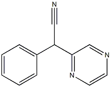 Pyrazineacetonitrile, a-phenyl- Struktur