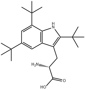 2,5,7-Tris-tert-butyl-D-tryptophan Structure