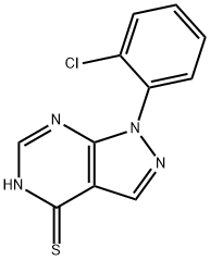 1-(2-Chloro-phenyl)-1H-pyrazolo[3,4-d]pyrimidine-4-thiol Struktur