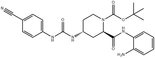 tert-Butyl (2R,4R)-2-[(2-aminophenyl)carbamoyl]-4-[3-(4-cyanophenyl)ureido]piperidine-1-carboxylate
