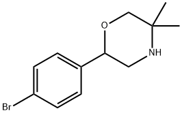 2-(4-bromophenyl)-5,5-dimethylmorpholine,1099623-29-6,结构式
