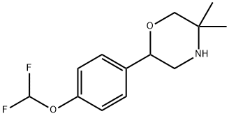 2-(4-(difluoromethoxy)phenyl)-5,5-dimethylmorpholine Struktur