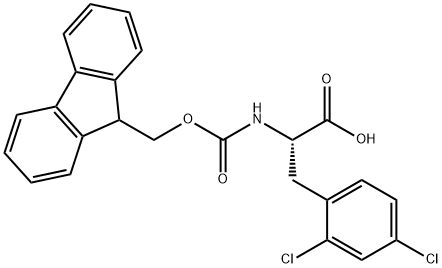 Fmoc-2,4-Dichloro-DL-Phenylalanine 化学構造式