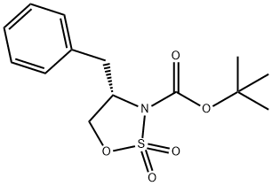 叔丁基(S)-4-苄基-1,2,3-氧杂噻唑烷-3-羧酸酯2,2-二氧代 结构式