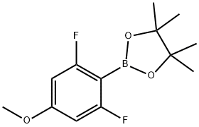 2,6-二氟-4-甲氧基苯硼酸频呢醇酯,1111096-19-5,结构式