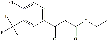 Benzenepropanoic acid, 4-chloro-b-oxo-3-(trifluoromethyl)-, ethyl ester 结构式