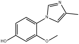 3-methoxy-4-(4-methyl-1H-imidazol-1-yl)phenol 结构式