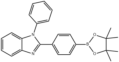 1 -phenyl-2-(4-(4,4,5,5-tetramethyl- 1 ,3,2-dioxaborolan-2-yl)phenyl)-1H-benzo[d]imidazole Struktur