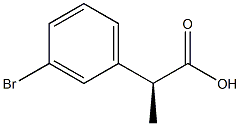 (S)-2-(3-bromophenyl)-propionic acid Structure