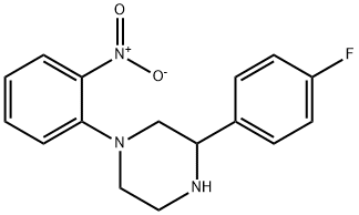 3-(4-Fluorophenyl)-1-(2-nitrophenyl)piperazine Struktur