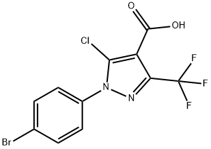1-(4-bromophenyl)-5-chloro-3-(trifluoromethyl)-1H-pyrazole-4-carboxylic acid Structure