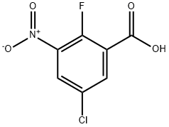 5-Chloro-2-fluoro-3-nitro-benzoic acid Struktur
