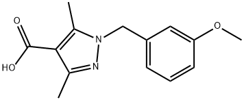 1-(3-Methoxybenzyl)-3,5-dimethyl-1H-pyrazole-4-carboxylic acid Structure