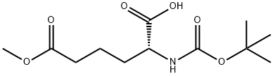 BOC-R-2-氨基己二酸-6-甲酯, 115573-12-1, 结构式