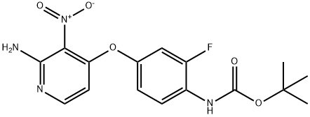tert-butyl 4-(2-amino-3-nitropyridin-4-yloxy)-2-fluorophenylcarbamate Structure
