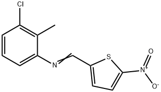 (3-chloro-2-methylphenyl)[(5-nitro-2-thienyl)methylene]amine Structure