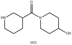 (4-羟基哌啶-1-基)(哌啶-3-基)甲酮盐酸盐, 1176419-72-9, 结构式