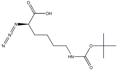 (R)-2-Azido-6-(Boc-amino)caproic acid Structure