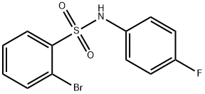 2-Bromo-N-(4-fluorophenyl)benzenesulfonamide, 97% Structure