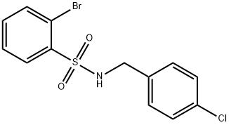 2-Bromo-N-(4-chlorobenzyl)benzenesulfonamide, 97% Structure