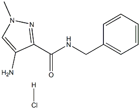 4-amino-N-benzyl-1-methylpyrazole-3-carboxamide:hydrochloride Structure