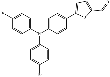 5-(4-(bis(4-bromophenyl)amino)phenyl)thiophene-2-carbaldehyde Struktur