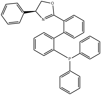 (S)-2-(2'-(Diphenylphosphanyl)-[1,1'-biphenyl]-2-yl)-4-phenyl-4,5-dihydrooxazole Structure