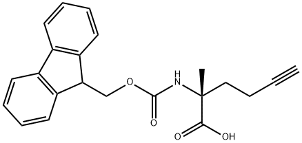 5-Hexynoic acid, 2-[[(9H-fluoren-9-
ylmethoxy)carbonyl]amino]-2-methyl-, (2R)- 结构式