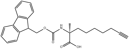 8-Nonynoic acid, 2-[[(9H-fluoren-9-
ylmethoxy)carbonyl]amino]-2-methyl-, (2S)- Struktur