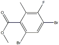 methyl 4,6-dibromo-3-fluoro-2-methylbenzoate Structure