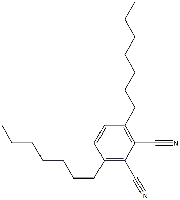 1,2-Benzenedicarbonitrile, 3,6-diheptyl- Structure