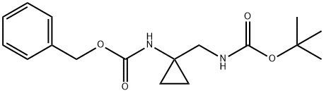 benzyl N-[1-({[(tert-butoxy)carbonyl]amino}methyl)cyclopropyl]carbamate Structure