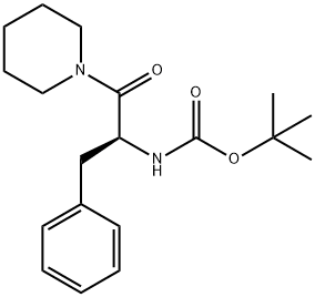 tert-butyl (S)-1-oxo-3-phenyl-1-(piperidin-1-yl)propan-2-ylcarbamate 结构式
