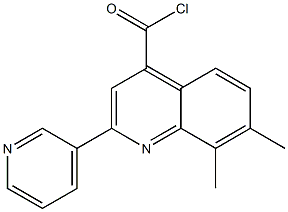 7,8-dimethyl-2-pyridin-3-ylquinoline-4-carbonyl chloride 结构式