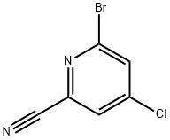 6-BROMO-4-CHLOROPICOLINONITRILE 化学構造式