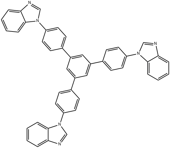 1,1'-(5'-(4-(1H-BENZO[D]IMIDAZOL-1-YL)PHENYL)-[1,1':3',1''-TERPHENYL]-4,4''-DIYL)BIS(1H-BENZO[D]IMIDAZOLE) 结构式