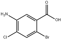 5-氨基-2-溴-4-氯苯甲酸, 1208077-55-7, 结构式