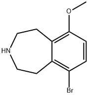 6-bromo-9-methoxy-2,3,4,5-tetrahydro-1H-benzo[d]azepine Struktur